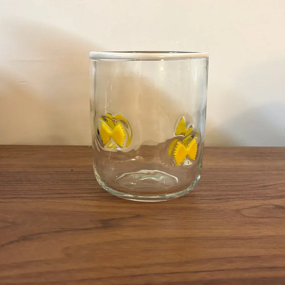 NIB Anthropologie Beaded Icon Juice Glass in Bow Tie Pasta - Picture 3 of 5